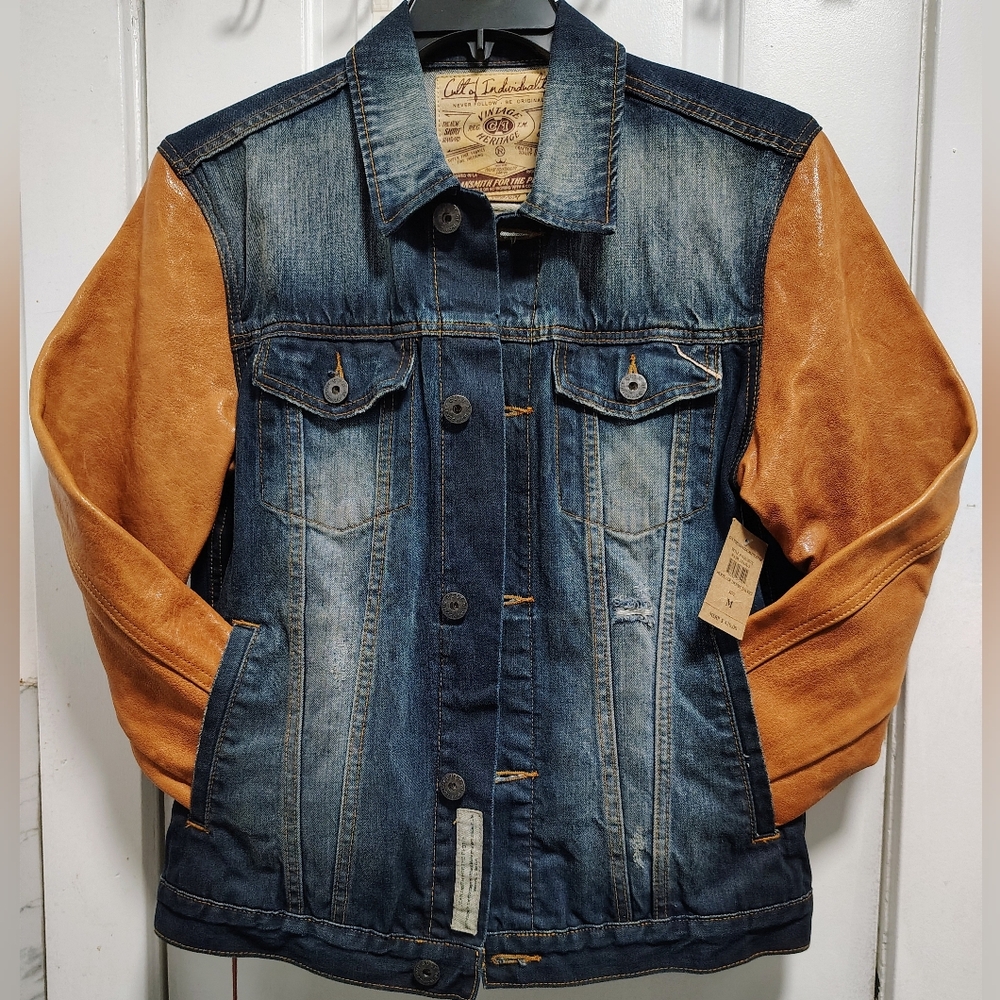Cult Of Individuality Limited Release Heritage Denim & Leather Men's Jacket MED